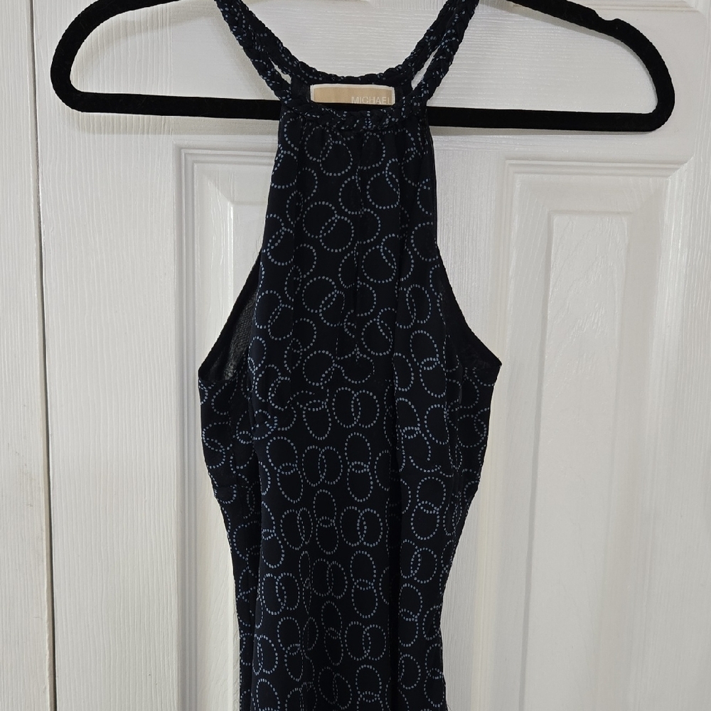 Michael Kors Black Dress with Blue Accents
